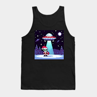 Alien Santa Sprite Art UFO Tank Top